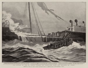 Skäraren från SS Mayo lyfter överlevande från den förliste SS Aden